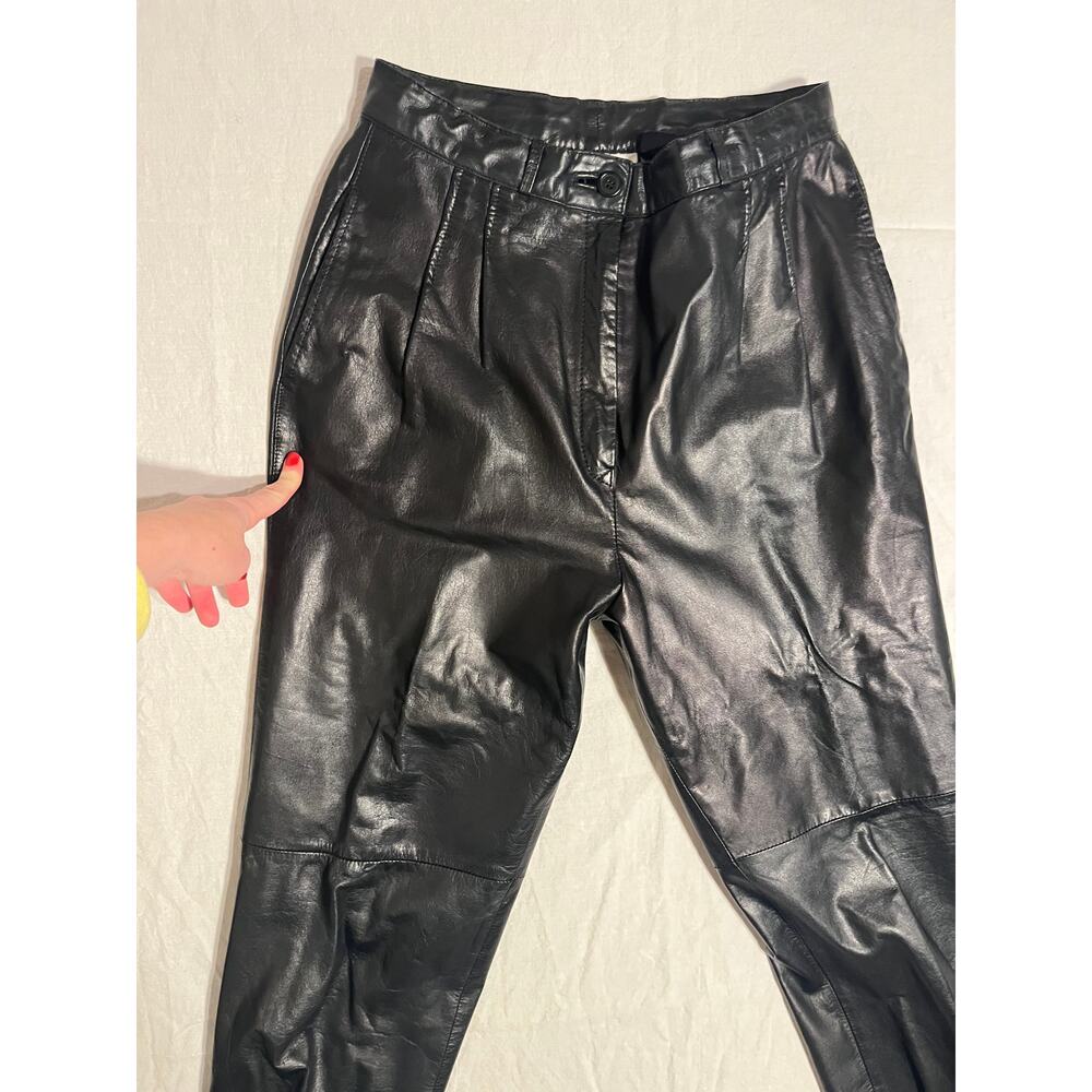Vintage Pia Rucci High Rise Leather Pants S‎